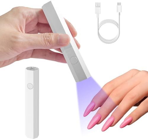Mini Lampada LED Unghie, 3 W Mini Lampada UV LED Unghie Mini Lampada Unghie, Asciuga Unghie Sciugatura Rapida, USB Ricaricabile e Portatile, Regalo per Donne