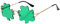 COLLBATH 1 Paar Rahmenlose Sonnenbrillen Für Party St Patricks Day Kostümbrillen Mit Metallrahmen Kinder Geeignet