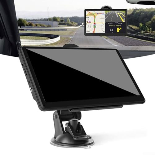 Car Sat Nav, 7 Inch GPS Navigator Touchscreen, Live Traffic Map For Car Truck Navigation, UK Ireland Maps Lifetime Update, Hands- Calling and Driver Alarm