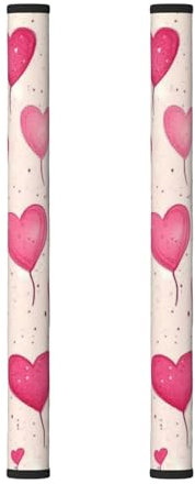 Set di 2 coperture per maniglie del frigorifero con stampa a cuore rosa per San Valentino per tenere frigorifero, microonde, lavastoviglie, forno da macchie di impronte digitali