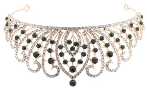 KAILIKETIY Couronne De Mariage Rhinestones Pour Femmes Accessoire Élégant Pour Anniversaire Prom Cosplay Et Performances
