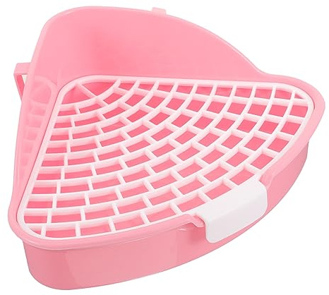 ROMISBABA Caja de Inodoro para Mascotas Esquina Urinario Triangular para Conejos y Chinchillas de Limpiar y Antiderrame Diseño Seguro y para Actividad
