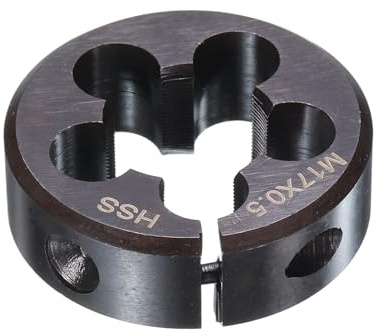 QUARKZMAN Filière Ronde M17 x 0.5 Métrique Filetage 38mm OD Filière Ronde | Outil De Coupe De Filetage Pour Réparation De Filetage, Acier Rapide (HSS), Réglable À Droite