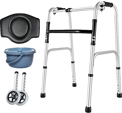Andador con estructura for caminar for personas mayores, estructura de movilidad plegable y ligera, ayuda for caminar for personas mayores, andador con ruedas(L)