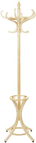 Headbourne Wooden Floor Hat Coat Umbrella Stand, Pine Varnish