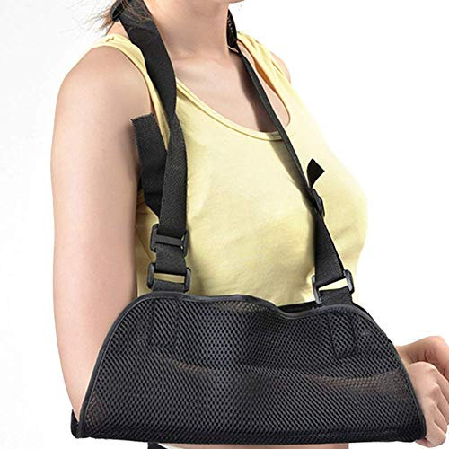 Tutore Braccio Destro/Sinistro, Imbracatura per Braccio Immobilizzatore per Spalla Fascia Regolabile per Cuffia dei Rotatori Cinghia di Supporto per Braccio Gomito Mano Fratturato Ingessato Slogato