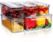 Diealles Shine Organizer Frigorifero, Set di 7 Contenitori Frigorifero Salvaspazio, Impilabili Organizzatore Frigo con Coperchio, Trasparenti Organizzatori Frigorifero per Cucina Ripiani