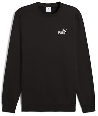 PUMA Herren ESS Small No. 1 Logo Crew FL Crew-Sweatshirts, PUMA Black,
