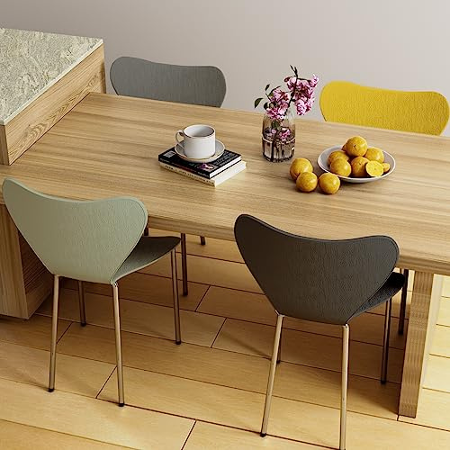Rcynview Sillas de Comedor Pack 4 Sillas Modernas Silla Nordica con Respaldo de Plástico y Patas Metálicas, Silla Mezcladas, Muebles para Cocina Salón Restaurante Sala de Estar, Estilo Mixto 2