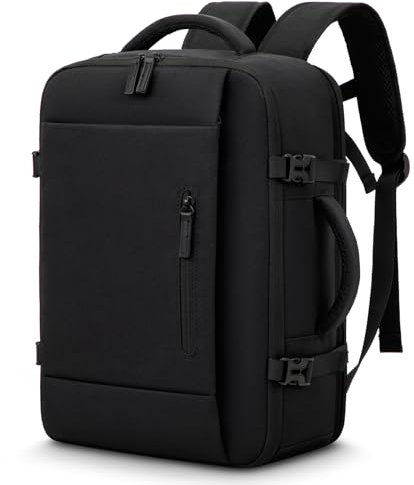 LOVEVOOK Ryanair Handgepäck 40x20x25, Rucksack Flugzeug Klein Reiserucksack Tasche Koffer, 14 Zoll Laptop Travel Backpack Carry On Luggage Cabin Max Bag, Kofferrucksack Herren Damen für Reise Schwarz