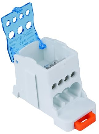 Boîte de distribution Buyweek UKK-80A, boîte de jonction DIN 1 entrée 6 sorties, boîte de distribution for bornes de connexion sur rail DIN, connexion de câble, boîte de jonction d'alimentation avec c