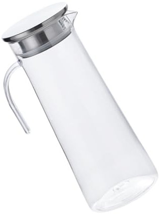 UTHCLO Brocca Per Bevande Con Coperchio 1200 Ml in Acrilico Trasparente Brocca Per Acqua Da Tavolo Resistente Per Cucina e Ristorante Uso Quotidiano