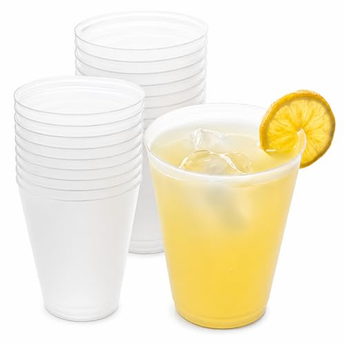 ZENIC | Bicchieri Plastica Dura Riutilizzabili | 25 Pezzi 480 ml | Lavabili in Lavastoviglie Senza BPA Resistenti Trasparenti | Per Birra Sidra Succhi Feste Compleanni ed Eventi