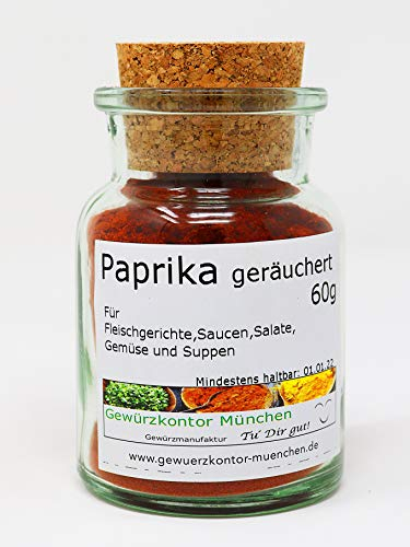Paprika geräuchert 60g im Glas Gewürzkontor München