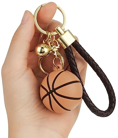 Cobee Basketball Geschenk Schlüsselanhänger, Neuartiger Sportball für Jungen, Sportfan, Inspirierende Geschenk Schlüsselanhänger für Kinder, Partygeschenke, Belohnungsgeschenk (braun)