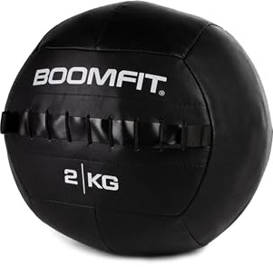 BOOMFIT Wall Ball 2 kg | Balón Medicinal Antideslizante Superficie Lisa | Carga centrada Estable | Aprendizaje de técnica y coordinación | Funcional y HIIT | Ideal Crossfit en casa y Box