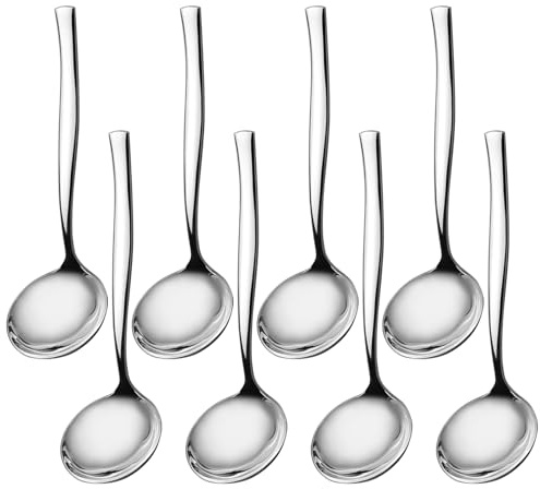 Udotry Small Stainless Steel Gravy Soup Ladles, Gravy Ladle Spoon, 8 Pieces