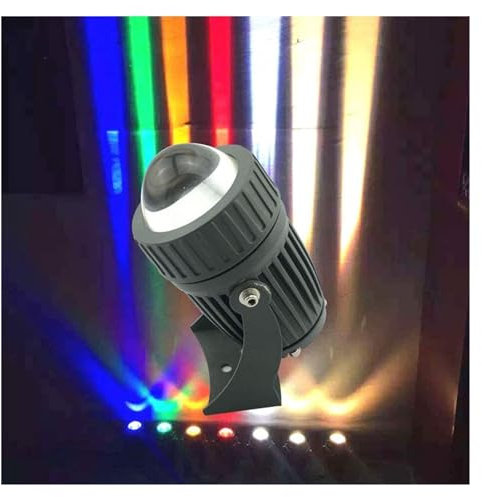 Spotlight Led Beam Light - Rotation Spotlight, 10W Remote Lighting Spotlights, IP67 waterproof Outdoor Spotlights, Exterior Building Exterior Wall Spotlight Lights, for construction projects (Blue 24V