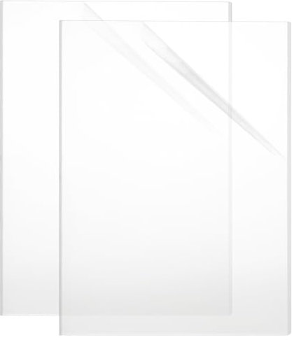 LOPYXBR Lot de 2 plaques acrylique A4 - 300 x 200 x 4 mm - Plaque plastique transparent 4 mm - Cadre photo, exposition, peinture, présentoir