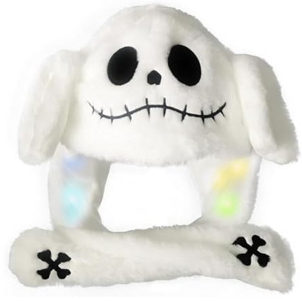 PASLFC Hasen Mütze Bewegliche Ohren,Halloween Hut Kinder Led,Wackelohr Mütze mit Led,Hasenohren Hut,Led Kaninchen Hut,Muetze mit Beweglichen Ohren für Party,Weihnachtsfeier Fasching,Karneval,Cosplay
