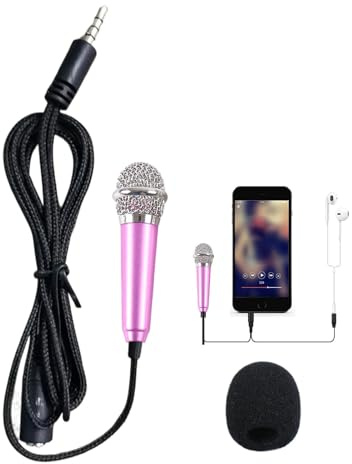 Liten mikrofon för karaoke, liten mikrofon för karaoke Bärbar Plug N Play