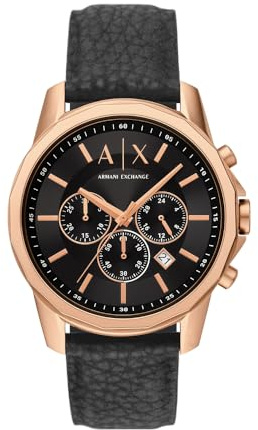 Armani Exchange Herren 44MM Roségoldfarbene Edelstahluhr, AX1769