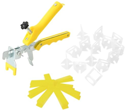Nqyjm Sistema de nivelación de azulejos 250 cuñas 500 clips 2 mm
