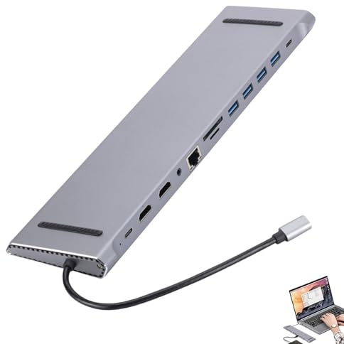 Estación de acoplamiento para portátil, Estación de acoplamiento para portátil | Base de base USB C | Hub de expansión USB de alta velocidad, base para computadora, extensión de PC, divisor de