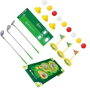 LIXSAZSE Mazza da golf per bambini, buche di pratica, putter, giocattolo, regali sportivi per bambini di tutte le età, minigolf, set da gioco, regali, giocattoli per sport