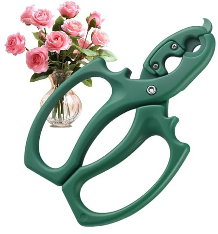 Tijeras para cortar flores,Acero Inoxidable de Alta Resistencia y Durabilidad | Tijeras de jardinería y floristería con pelador de espinas | para Cortar, Podar y Arreglar Tallos de, Ramas, en Jardín