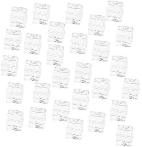 Faux Glaçon Irrégulier en Plastique et Résine 50 Pièces Non Fondant