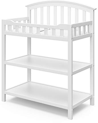 Graco Changing Table with Water-Resistant Changing Pad, White