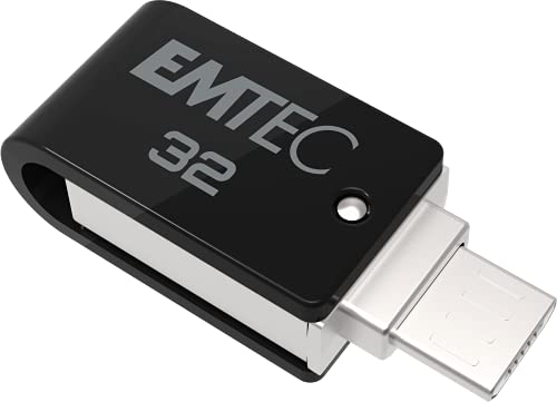 Emtec T260B 32GB Dual USB-Stick Mobile & Go Mini USB 2.0 Dual USB-A/Micro-USB