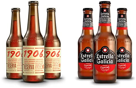 1906 Reserva Especial Cerveza, 24 x 330ml + Estrella Galicia Especial Cerveza 4 packs x 6 unidades 25cl