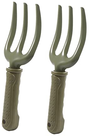 KITANDOVE 2piezas Tenedor De Mano De Jardinería Tenedor Para Plantar y Desmalezar Con Puntas Herramienta De Duradera Para Flores y Verduras