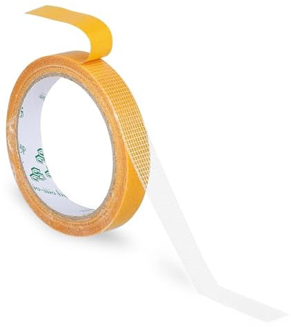 MVPACKEEY Fabric Tape Double Sided Fabric 0.6inch Carpet Tape Double Sticky Carpet Tape Heavy Duty Clear Fabrics Stick Tape Clear Mounting for Clothes Carpet Poster Crafts(32.8ftLong)