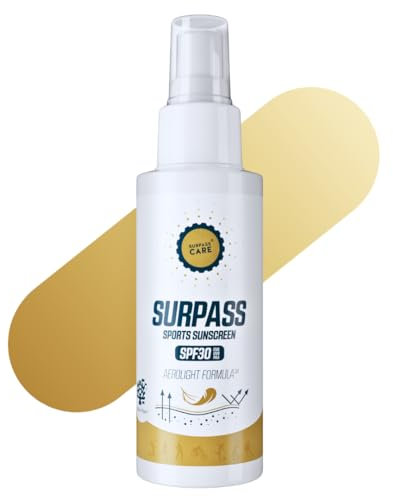SURPASS Protector Solar Deportivo SPF 30 – Aceite Seco en Spray – Protección Solar Duradera para Rostro y Cuerpo – Resistente al Agua y al Sudor – Vegano – UVA + UVB – EcoSun Pass – AeroLight 100 ml