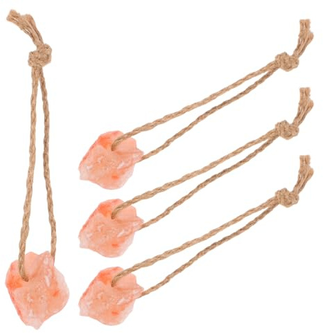 DIYEAH Blocco di Sale da Leccare Rosa Naturale per Cavalli Mucche e Cervi Set da 4 Pezzi da 30-50 G Integratore Minerale Naturale per Benessere e Crescita del Bestiame Adatto a Uso