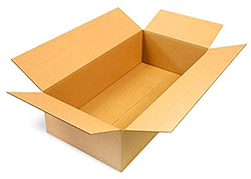 verpacking Faltkartons 590 x 290 x 140 mm Braun (Außenmaß 600 x 300 x 150 mm) KK 106 1-wellig Versandkarton für große Waren DHL m Paket DPD L GLS L Kartons (50 Stück)