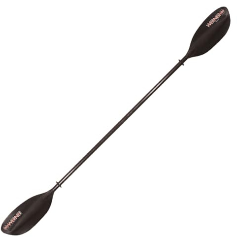 Werner Paddles Tybee CF 2 Piece Straight Shaft Kayak Paddle - Lightweight Carbon-Fiber Reinforced Paddle for Touring & Recreation - Black - 230 cm (Standard Shaft Diameter)
