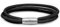CHAMOON® Lederarmband Damen Schwarz - Armband Damen Leder Schwarz, Wickelarmband Damen Personalisiertes Armband Leder Damen, Charm Armband M 19,00 cm