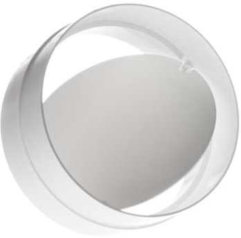 100mm / 4 Inch Duct Connector with Backdraft Damper - Round PVC Ducting - Ventilation Pipe, Hose, Tube