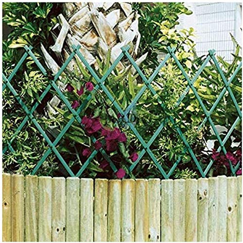 Suinga Celosia PVC verde de 100 x 200 cm, para enredaderas. Útil para jardines, vallas, decoración, sujeción de plantas, verde