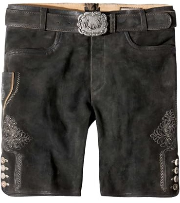 Stockerpoint Corbi4 Pantalones de Cuero Tradicionales, Grafito Moteado, 58 para Hombre