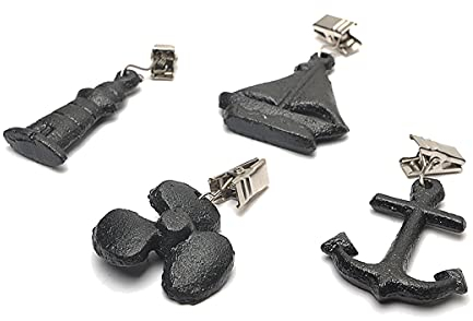 TentHome 8er/2 Sätze Set Tischdeckenbeschwerer Tischdeckenklammern Tischdeckenhalter Gusseisen Antik Tischdeckengewichte Maritim/Kugeln Gewichte Schwer Tischdecken Hänger Anker (Maritim)