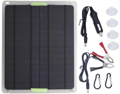 20W 12V Solpanelsats, Solcellsladdningspanel Solpanel Bilbatteriladdare Underhållsladdare för Bilbåt Motorcykel Automotive RV Home Off Grid System