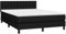 vidaXL Boxspringbett mit Matratze LED Doppelbett Polsterbett Bett Bettrahmen Bettgestell Lattenrost Hotelbett Schlafzimmerbett Schwarz 140x200cm Stoff