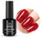 Beetles UV Gel Nagellack Rot - 1Pcs 15 ml Glitzernd Schimmernd Rotes Gel Beerenwein Nagellack zum Einweichen LED Nagellampe Nagelkunst Maniküre Heimwerken Solide Gellack Nageldesign Dekoration