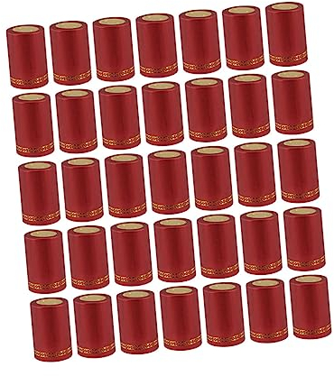 HOMSFOU 200 Pièces Bouchon De Vin Rouge Capsules De Bouteilles De Vin Joints De Bouteilles Capsule De De De Vin Capsules Rétractables pour Le Vin Manchons De Plastique Noël Rétracteur