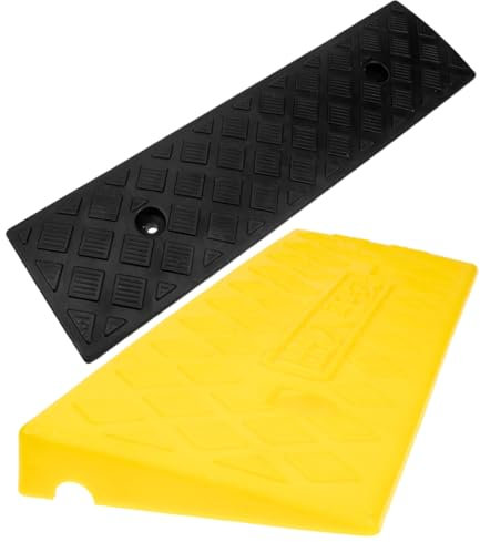 VALICLUD 2St Rollstuhlrampe Bordsteinrampen für Ölwechsel mit hohem Hub kleine Auffahrtsschneemarkierungen 3/4 PVC-Ventil Schwellenrampen für Türen Dreieck LKW Fahrrad Wagen Gummi
